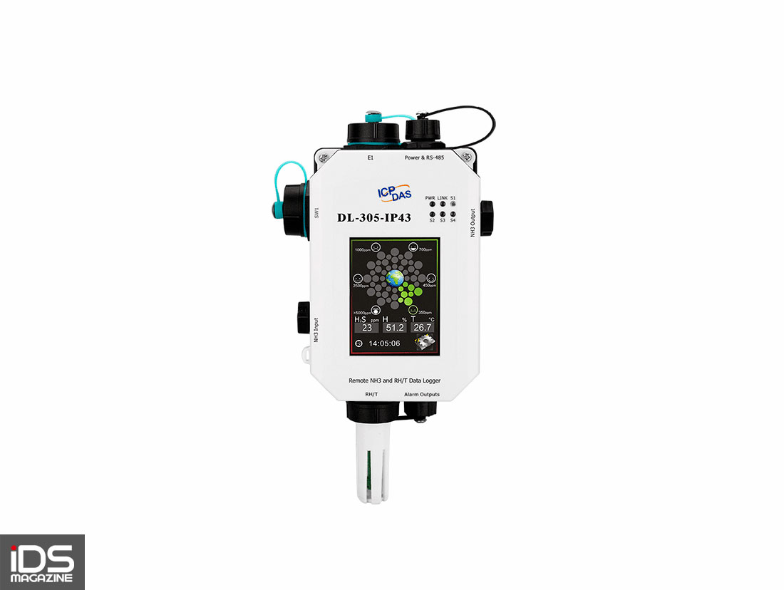 智慧製造-泓格推出DL-305-IP43環境數據記錄器，預防氨氣災害，保障工作場所安全